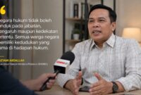Ketua Umum Rakyat Membela Prabowo (RAMBO), Haetami Abdallah, menegaskan bahwa seluruh warga negara memiliki kedudukan yang sama di hadapan hukum.