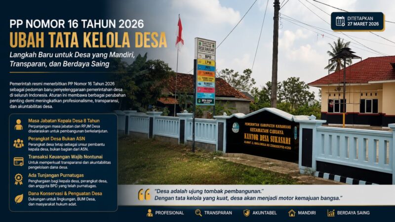 PP Nomor 16 Tahun 2026 membawa perubahan besar dalam tata kelola pemerintahan desa di Indonesia.