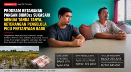 Foto: Pengurus BUMDes Mandiri Sukasari saat memberikan keterangan kepada Tim Investigasi GEMPAR.CO, Rabu (3/6/2026).