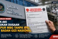 Lembaga Perlindungan Konsumen Anom Kali Jaga Indonesia (LPK-AKI) Perwakilan Bekasi Raya melaporkan dugaan sejumlah dapur Program Makan Bergizi Gratis (MBG) di Kabupaten Bekasi yang belum memiliki Instalasi Pengolahan Air Limbah (IPAL).