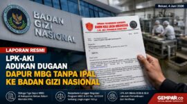 Lembaga Perlindungan Konsumen Anom Kali Jaga Indonesia (LPK-AKI) Perwakilan Bekasi Raya melaporkan dugaan sejumlah dapur Program Makan Bergizi Gratis (MBG) di Kabupaten Bekasi yang belum memiliki Instalasi Pengolahan Air Limbah (IPAL).