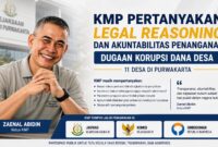 Komunitas Madani Purwakarta (KMP) berencana melaporkan penanganan dugaan korupsi Dana Desa di 11 desa kepada Jamwas Kejaksaan Agung RI, Komisi Kejaksaan RI, dan Ombudsman RI.