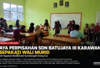Siswa SDN Batujaya III, Kecamatan Batujaya, Kabupaten Karawang, mengikuti latihan tari sebagai persiapan kegiatan kenaikan kelas dan perpisahan siswa kelas VI. Kegiatan tersebut merupakan bagian dari rangkaian acara yang disepakati bersama oleh pihak sekolah dan orang tua siswa.