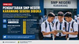 SPMB SMP Kabupaten Karawang Tahun 2026 segera dibuka. Calon peserta didik dan orang tua diimbau mempersiapkan seluruh persyaratan administrasi sejak dini agar proses pendaftaran berjalan lancar.