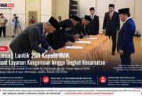 Kementerian Agama RI resmi melantik 258 Kepala Kantor Urusan Agama (KUA) dari berbagai daerah di Indonesia. Pelantikan yang dipimpin Sekjen Kemenag Kamaruddin Amin ini menjadi langkah strategis dalam memperkuat kualitas layanan keagamaan di tingkat kecamatan.