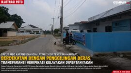 Lokasi dapur yang berada di kawasan berdekatan dengan aktivitas penggilingan beras memunculkan perhatian terkait aspek kesehatan lingkungan, keamanan pangan, dan proses verifikasi kelayakan operasional.