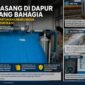 Hasil penelusuran lapangan menunjukkan Instalasi Pengolahan Air Limbah (IPAL) telah terpasang di Dapur Makan Bergizi Gratis (MBG) SPPG Karang Bahagia, Kabupaten Bekasi. 