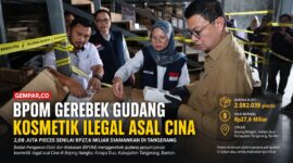 Badan Pengawas Obat dan Makanan (BPOM) berhasil mengungkap gudang penyimpanan kosmetik impor ilegal di Bojong Nangka, Kelapa Dua, Kabupaten Tangerang, Banten.