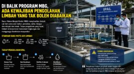 Di balik ribuan porsi makanan yang diproduksi setiap hari dalam Program Makan Bergizi Gratis (MBG), terdapat tanggung jawab lingkungan yang tidak boleh diabaikan.
