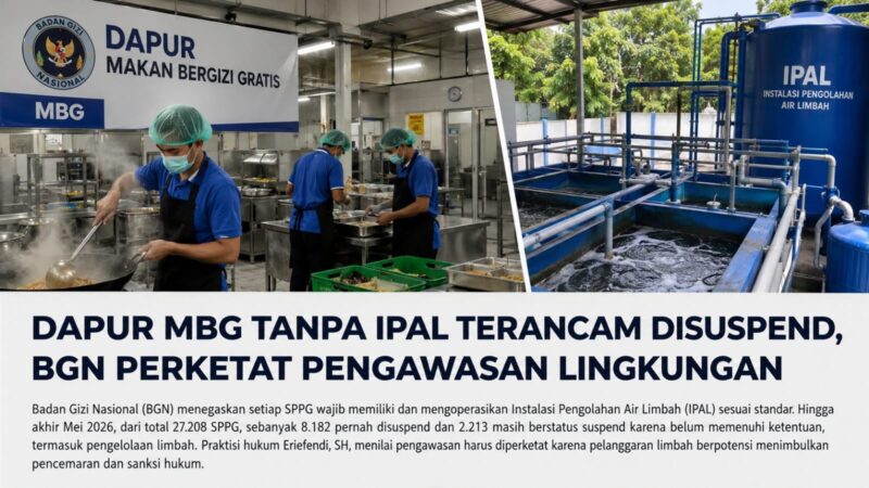 Badan Gizi Nasional (BGN) memperketat pengawasan terhadap Satuan Pelayanan Pemenuhan Gizi (SPPG) dalam Program Makan Bergizi Gratis (MBG). 