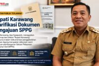 Bupati Karawang, Aep Syaepuloh, memberikan klarifikasi terkait kemunculan map bertuliskan 
