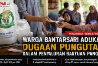 Warga Desa Bantarsari, Kecamatan Pebayuran, Kabupaten Bekasi, mengadukan dugaan pungutan dalam penyaluran Program Bantuan Pangan (Bapang).