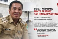 Bupati Karawang Aep Syaepuloh meminta seluruh pejabat lebih terbuka dan responsif terhadap wartawan guna mendukung keterbukaan informasi publik dan transparansi pemerintahan. (Ilustrasi/GEMPAR.CO)