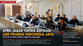 Komisi V DPRD Provinsi Jawa Barat menerima audiensi DPW LSM Prabhu Indonesia Jaya yang menyampaikan berbagai aspirasi terkait tata kelola dana hibah, pelestarian budaya, pemberdayaan masyarakat, hingga inovasi lingkungan berbasis potensi lokal.