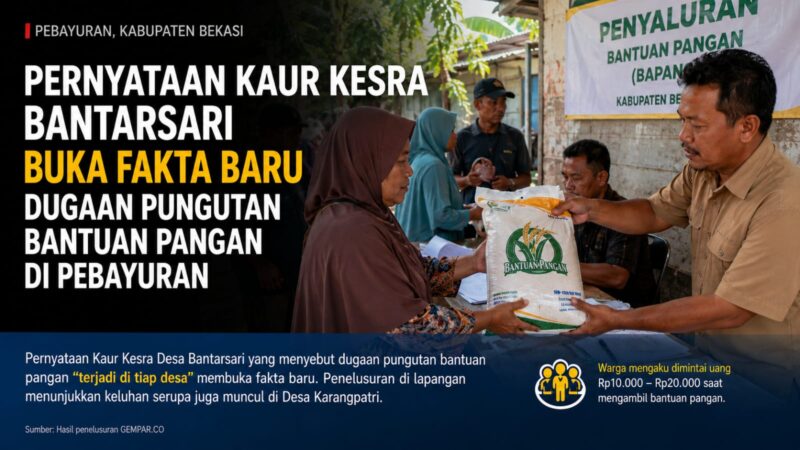 Pernyataan Kaur Kesra Bantarsari yang menyebut dugaan pungutan bantuan pangan 