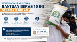 Pemerintah kembali menyalurkan bantuan pangan beras sebanyak 10 kilogram per bulan kepada 33,2 juta Keluarga Penerima Manfaat (KPM) mulai Juli 2026.