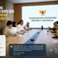 Menteri Kesehatan Budi Gunadi Sadikin menerima kunjungan Kepala Badan Gizi Nasional (BGN) Nanik Sudaryati Deyang bersama jajaran pimpinan baru BGN di Kementerian Kesehatan, Jakarta, Selasa (9/6/2026).