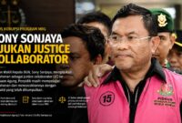 Mantan Wakil Kepala Badan Gizi Nasional (BGN), Sony Sonjaya, mengajukan permohonan sebagai justice collaborator (JC) kepada Kejaksaan Agung dalam perkara dugaan korupsi tata kelola Program Makan Bergizi Gratis (MBG).
