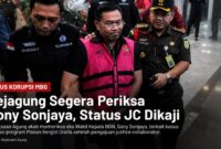 Kejaksaan Agung akan memeriksa mantan Wakil Kepala Badan Gizi Nasional (BGN), Sony Sonjaya, untuk mendalami pengajuan status justice collaborator dalam perkara dugaan korupsi tata kelola Program Makan Bergizi Gratis (MBG).