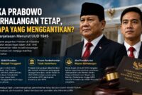Konstitusi telah memberikan jawaban yang jelas. Berdasarkan UUD 1945, apabila Presiden tidak dapat melanjutkan jabatannya karena mangkat, berhenti, diberhentikan, atau berhalangan tetap, maka Wakil Presiden akan menggantikan hingga akhir masa jabatan.