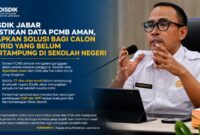 Disdik Jawa Barat memastikan data Pemetaan Calon Murid Baru (PCMB) 2026 tetap aman meski sempat terjadi gangguan akses saat pengumuman hasil pemetaan.