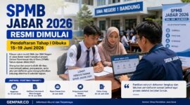 SPMB Jabar 2026 resmi dimulai. Ribuan calon murid SMA dan SMK Negeri di Jawa Barat mulai mengikuti proses pendaftaran Tahap I yang berlangsung 15–19 Juni 2026.
