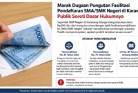 Dana fasilitasi pendaftaran SMA/SMK Negeri di Kabupaten Karawang sebesar Rp200 ribu yang disebut sebagai sumbangan sukarela menuai sorotan publik.
