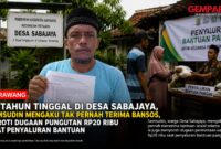15 Tahun Tinggal di Desa Sabajaya, Samsudin mengaku tak pernah menerima bantuan sosial meski telah berulang kali mengajukan diri sebagai penerima manfaat.