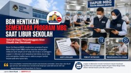 BGN menghentikan sementara Program Makan Bergizi Gratis (MBG) selama masa libur sekolah untuk melakukan audit dan evaluasi menyeluruh terhadap seluruh dapur penyelenggara di Indonesia.