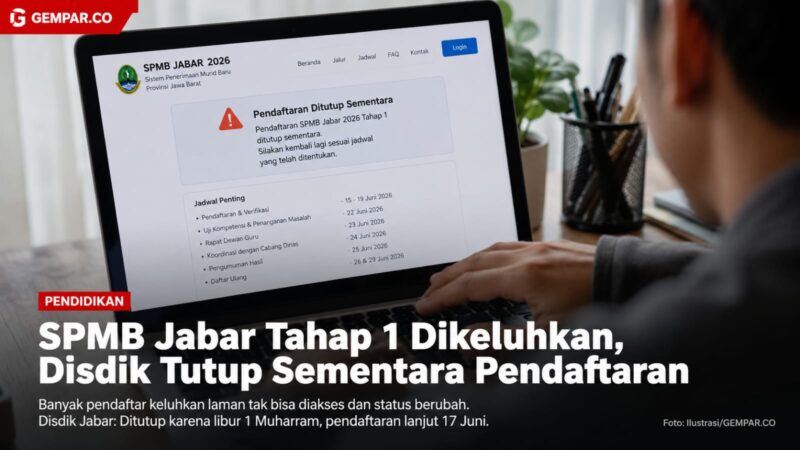 SPMB Jawa Barat 2026 Tahap 1 kembali menjadi sorotan setelah banyak calon peserta didik dan orang tua mengeluhkan gangguan akses sistem pendaftaran.