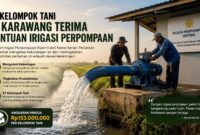 57 kelompok tani di Kabupaten Karawang menerima bantuan Program Irigasi Perpompaan (Irpom) dari Kementerian Pertanian untuk memperkuat ketahanan pangan dan mengantisipasi dampak kekeringan saat musim kemarau.