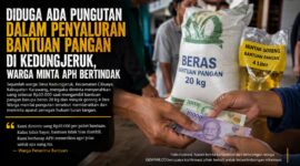 Dugaan pungutan dalam penyaluran bantuan pangan pemerintah mencuat di Desa Kedungjeruk, Kecamatan Cibuaya, Kabupaten Karawang.