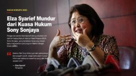 Elza Syarief resmi mengundurkan diri sebagai kuasa hukum Sony Sonjaya, tersangka kasus dugaan korupsi tata kelola Program Makan Bergizi Gratis (MBG).