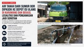 Temuan ini memunculkan perhatian terhadap aspek legalitas pengusahaan air tanah, pengawasan kualitas air baku, serta perlindungan konsumen.