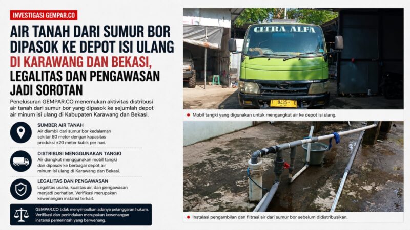 Temuan ini memunculkan perhatian terhadap aspek legalitas pengusahaan air tanah, pengawasan kualitas air baku, serta perlindungan konsumen.