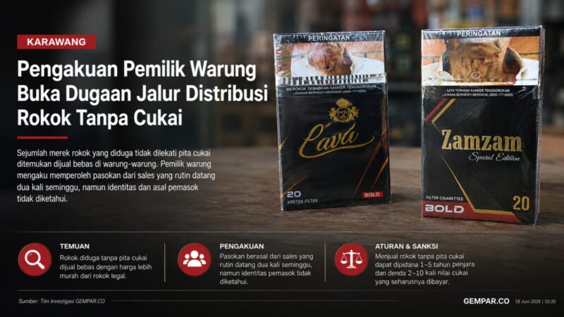 Pengakuan ini membuka dugaan adanya jalur distribusi yang memasok produk hingga ke tingkat pengecer.