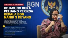 Kejaksaan Agung membuka peluang memeriksa Kepala Badan Gizi Nasional (BGN), Nanik S Deyang, dalam pengusutan dugaan korupsi tata kelola Program Makan Bergizi Gratis (MBG).