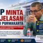 KMP kembali menyurati Kejari Purwakarta untuk meminta penjelasan mengenai landasan normatif pengembangan perkara dari dugaan gratifikasi menjadi dugaan Tindak Pidana Pencucian Uang (TPPU).