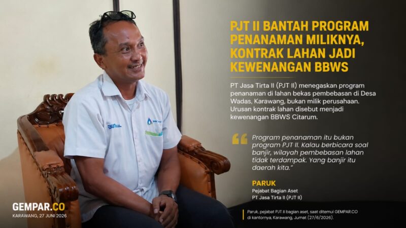 PJT II menegaskan program penanaman di lahan bekas pembebasan Desa Wadas bukan merupakan program perusahaan.