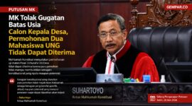 Mahkamah Konstitusi menyatakan permohonan uji materi terhadap syarat usia minimal 25 tahun bagi calon kepala desa tidak dapat diterima.