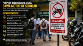 Pemprov Jawa Barat resmi melarang siswa SMA, SMK, dan SLB yang belum memenuhi syarat berkendara membawa kendaraan bermotor ke sekolah.