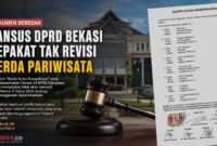 Dokumen kesepakatan Pansus DPRD Kabupaten Bekasi yang beredar memicu sorotan publik. Praktisi hukum Eriefendi, SH mempertanyakan etika, transparansi, dan akuntabilitas wakil rakyat dalam setiap pengambilan keputusan.