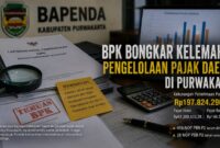BPK mengungkap sejumlah kelemahan dalam pengelolaan pajak daerah di Kabupaten Purwakarta. 