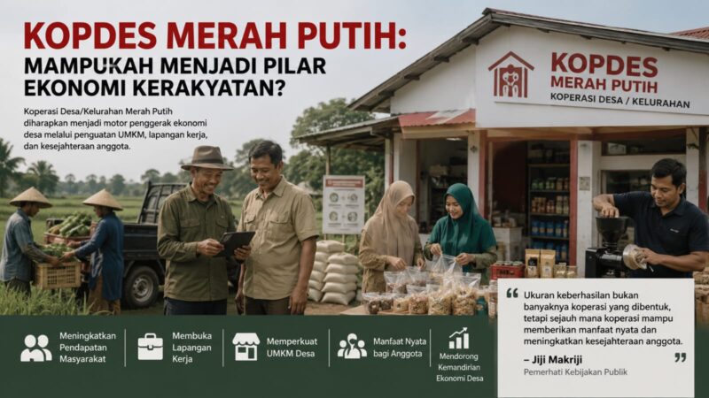 Ilustrasi: Kopdes Merah Putih diharapkan menjadi penggerak ekonomi desa. Keberhasilannya diukur dari manfaat nyata bagi masyarakat, bukan sekadar jumlah koperasi yang dibentuk.