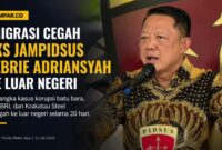 Imigrasi resmi mencegah mantan Jampidsus Febrie Adriansyah ke luar negeri selama 20 hari setelah ditetapkan sebagai tersangka dugaan korupsi dan TPPU.
