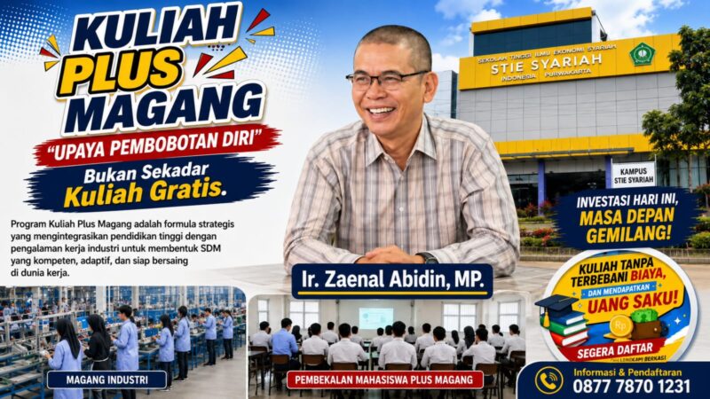 STIE Syariah Indonesia Purwakarta menghadirkan program yang mengintegrasikan pendidikan tinggi dengan pengalaman magang di industri. 