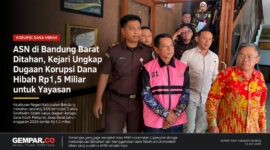 Kejaksaan Negeri Kabupaten Bandung menahan seorang ASN yang juga Ketua Yayasan Anwarurohman Bandung Barat sebagai tersangka dugaan korupsi dana hibah Pemerintah Provinsi Jawa Barat Tahun Anggaran 2024 senilai Rp1,5 miliar.