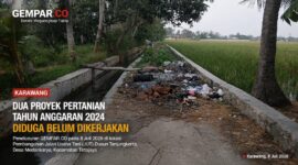 Lokasi pekerjaan Jalan Usaha Tani (JUT) Tahun Anggaran 2024 yang diduga belum dilaksanakan.