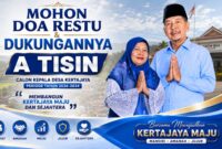 Mohon doa restu dan dukungan masyarakat. A Tisin menyatakan kesiapannya maju sebagai Calon Kepala Desa Kertajaya, Kecamatan Pebayuran, Kabupaten Bekasi, periode 2026–2034.