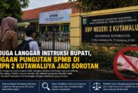 Diduga Langgar Instruksi Bupati. Dugaan pungutan dalam pelaksanaan SPMB di SMPN 2 Kutawaluya menjadi sorotan publik setelah muncul pengakuan sejumlah orang tua dan alumni terkait adanya pembayaran saat proses administrasi. 